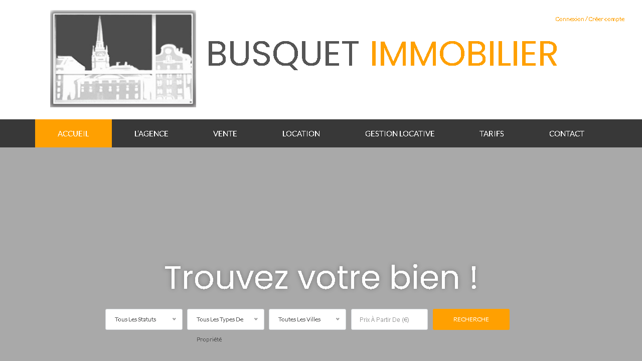 Capture d'écran de http://www.busquet-immobilier.com/